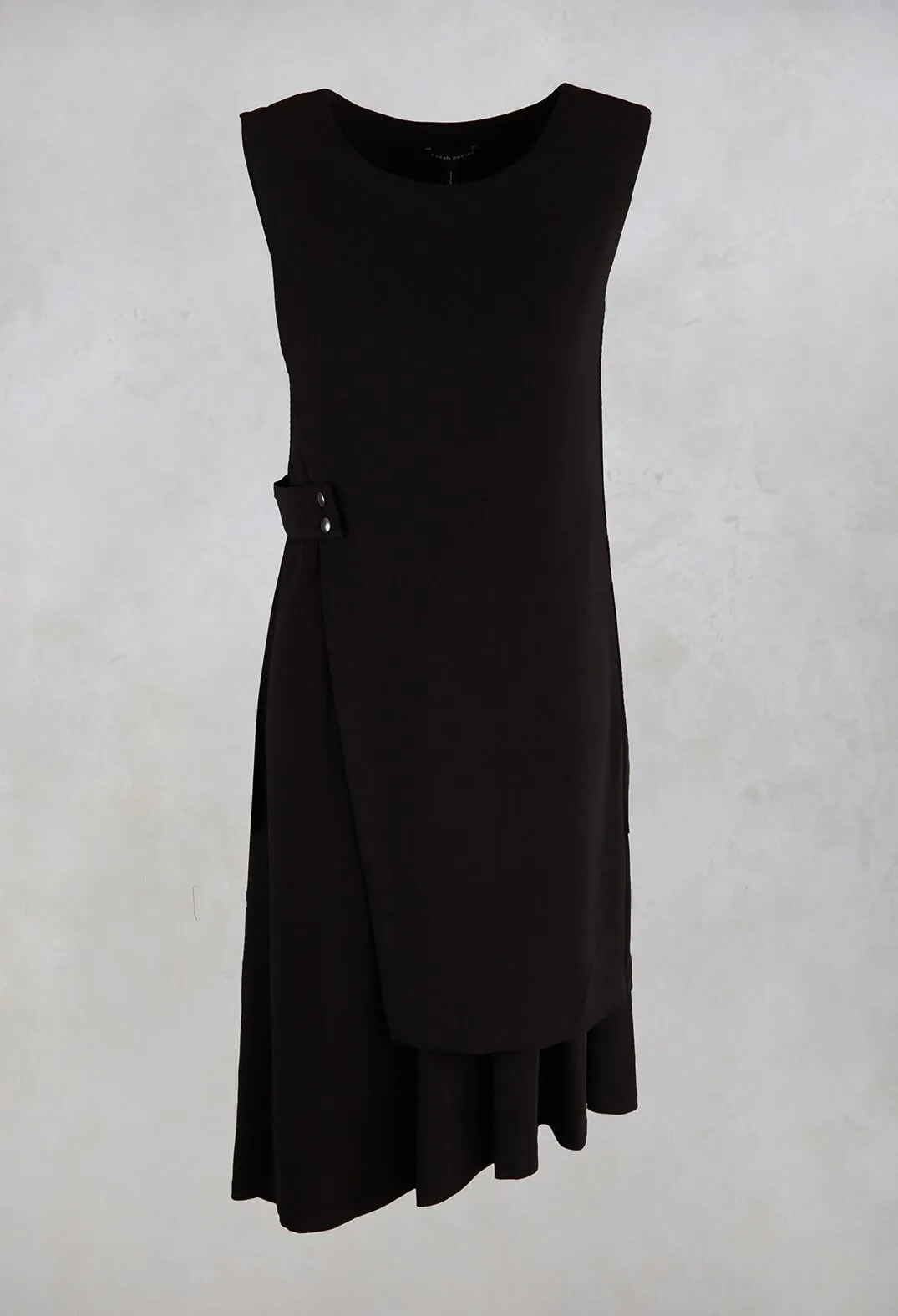 Sleeveless Wrap Dress in Black