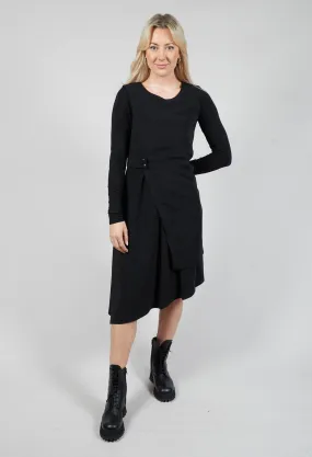 Sleeveless Wrap Dress in Black