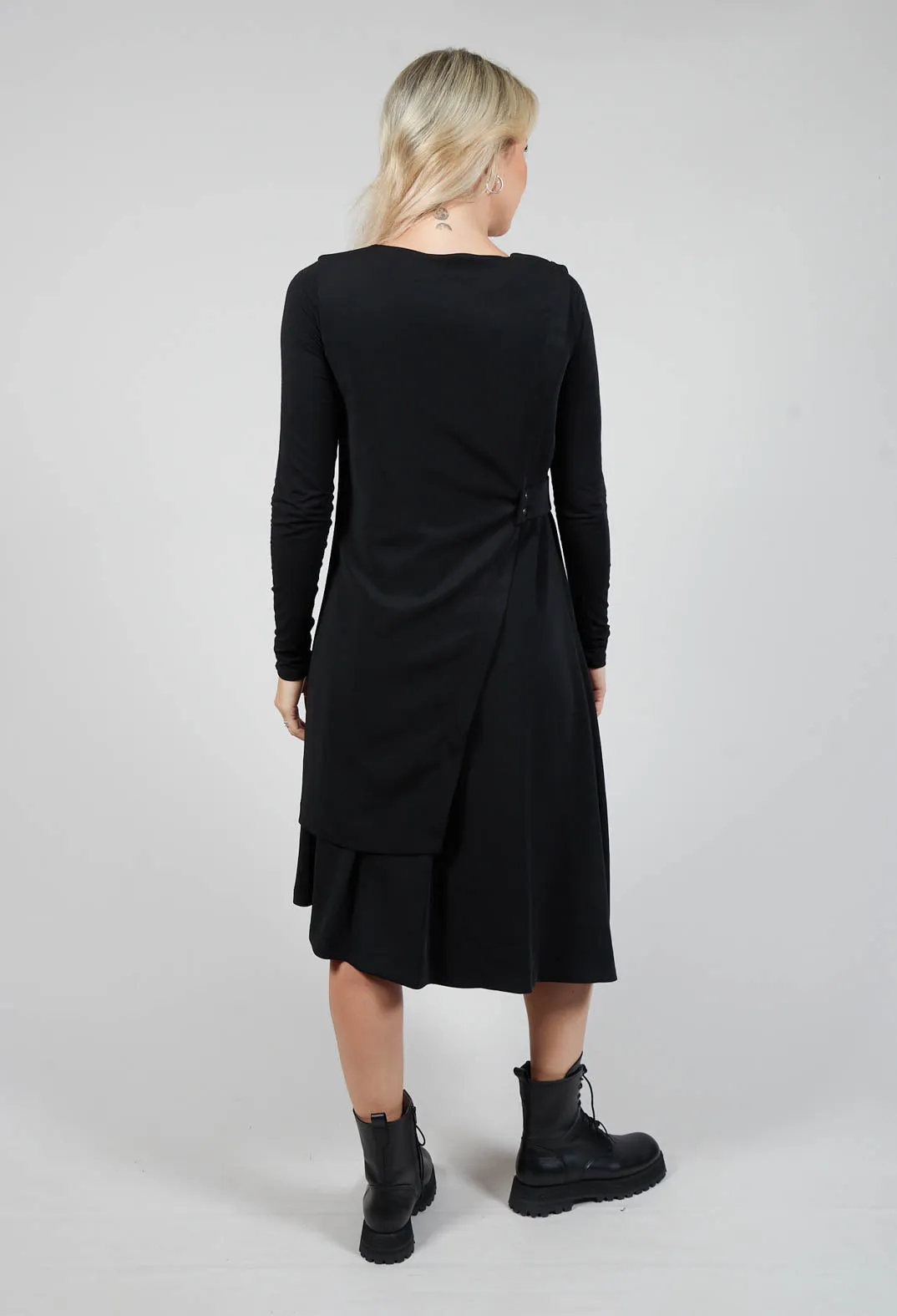 Sleeveless Wrap Dress in Black