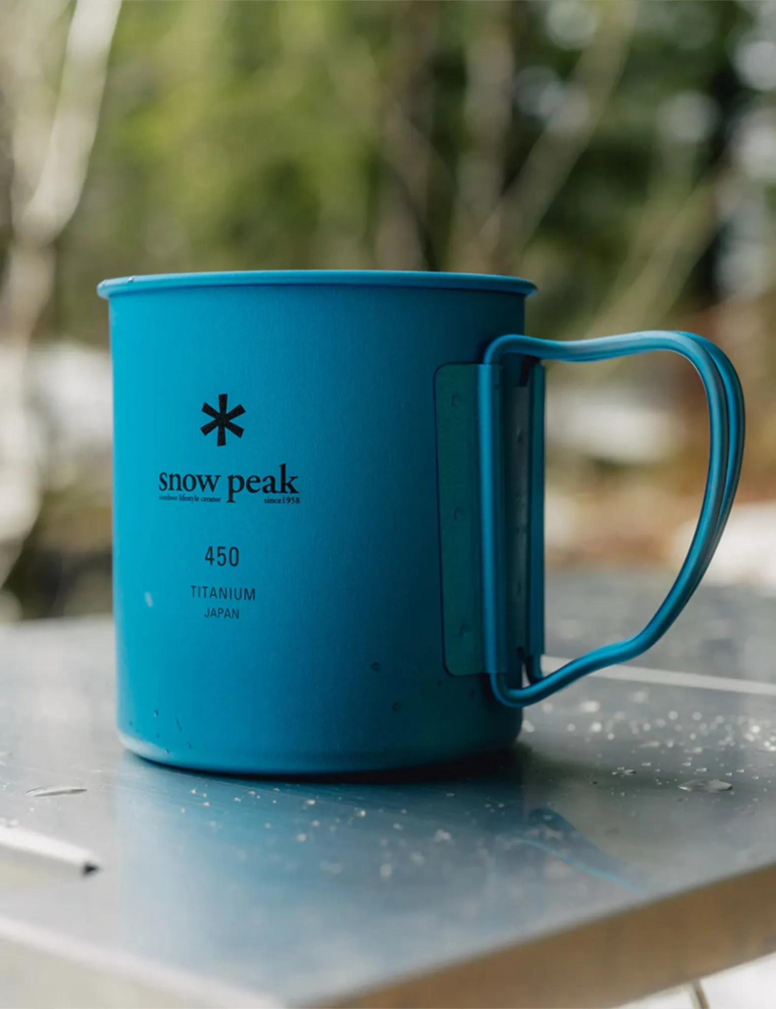 Snow Peak Titanium Single Cup (450ml) - Blue