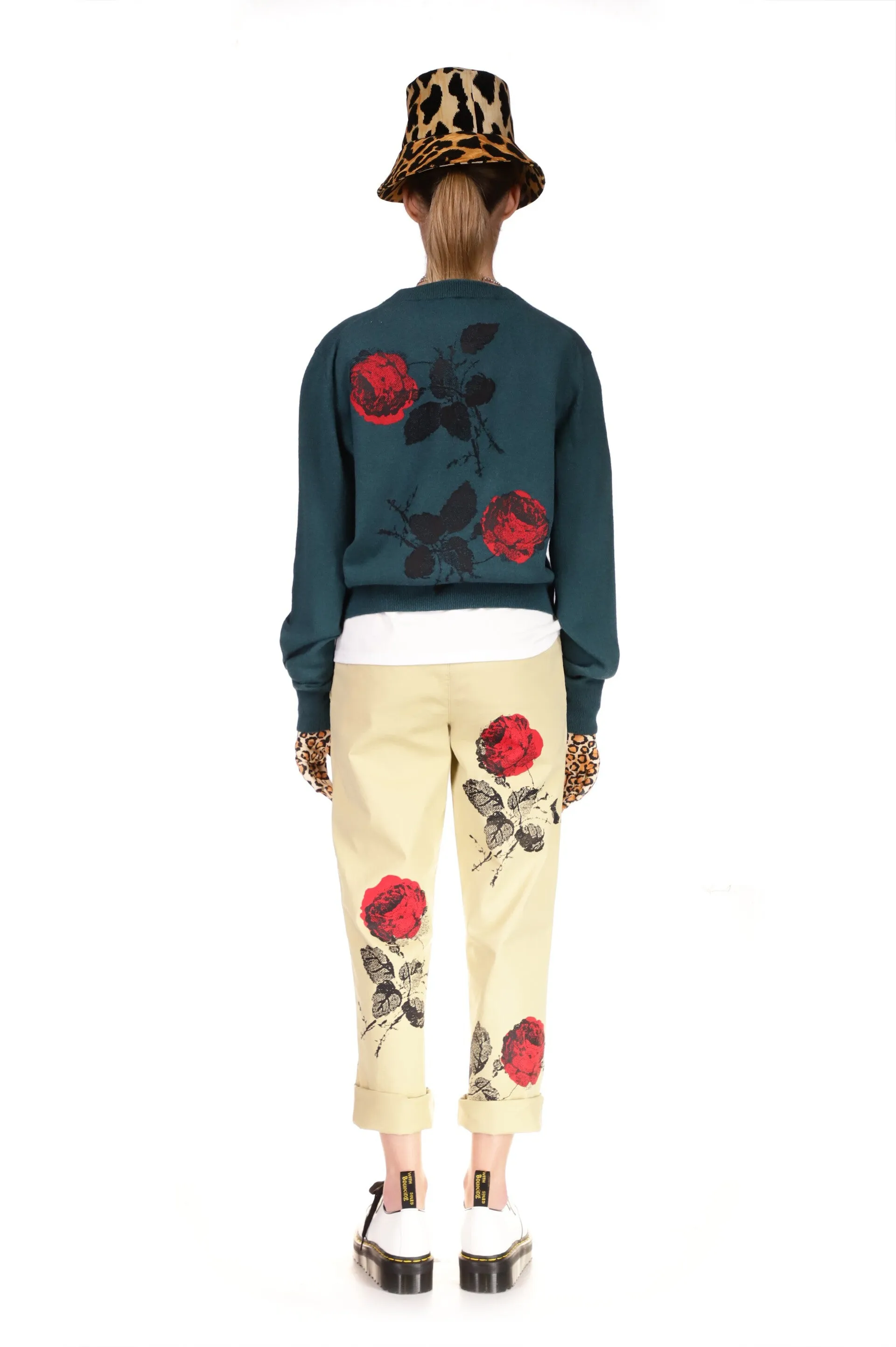 'STONE ROSES' SHRUNKEN PULLOVER SWEATER