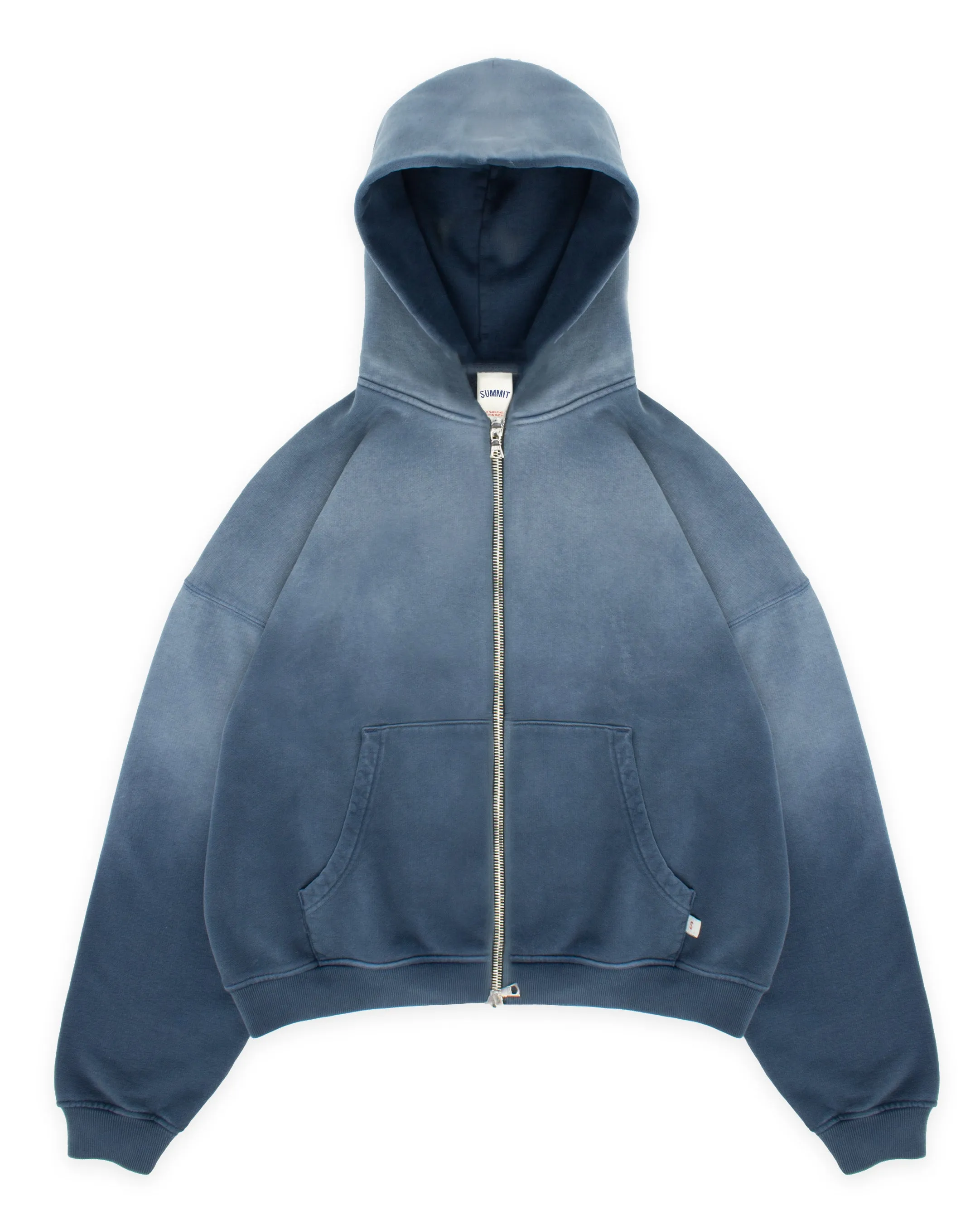 SUN FADE ZIP HOODIE - BLUEBERRY