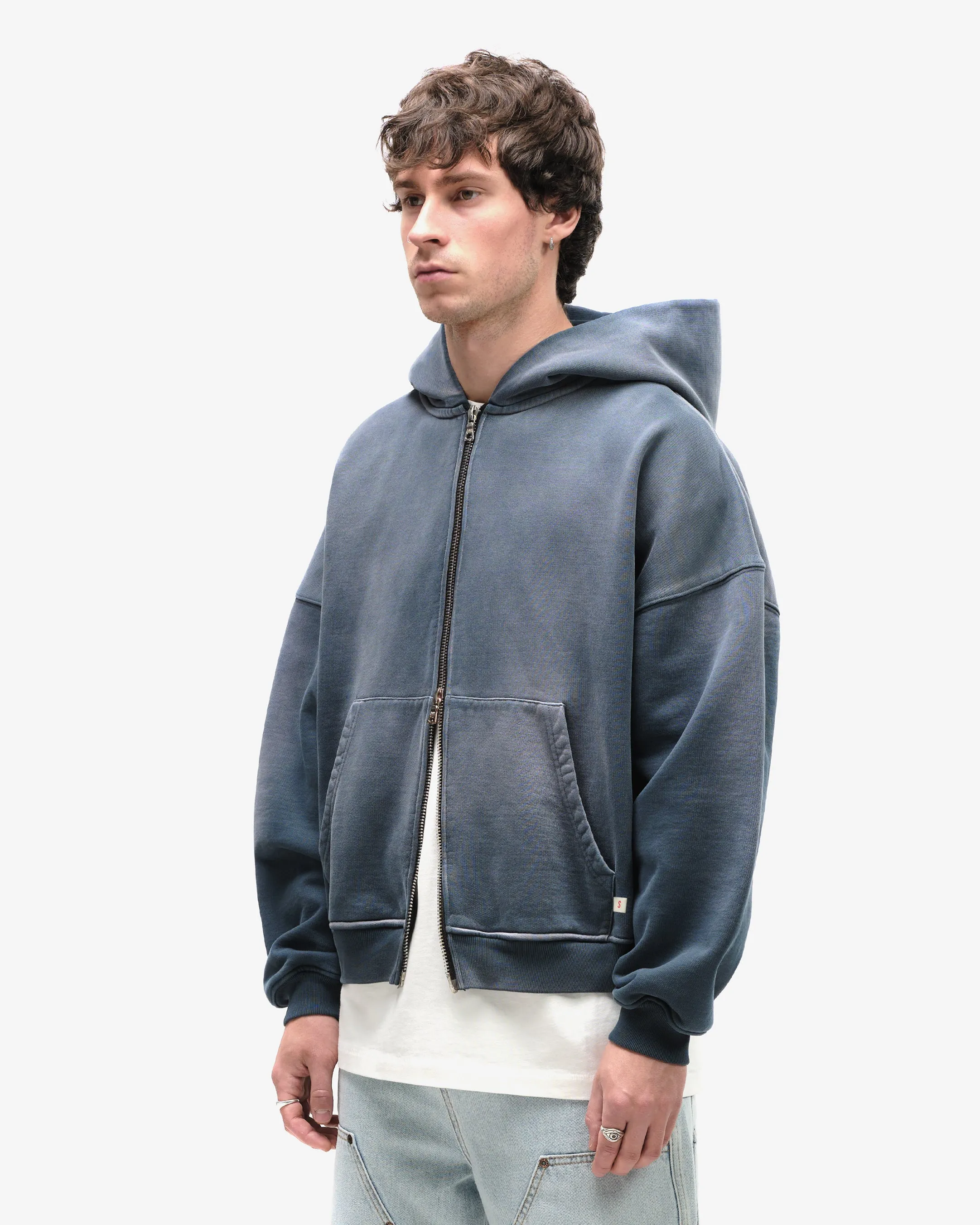 SUN FADE ZIP HOODIE - BLUEBERRY