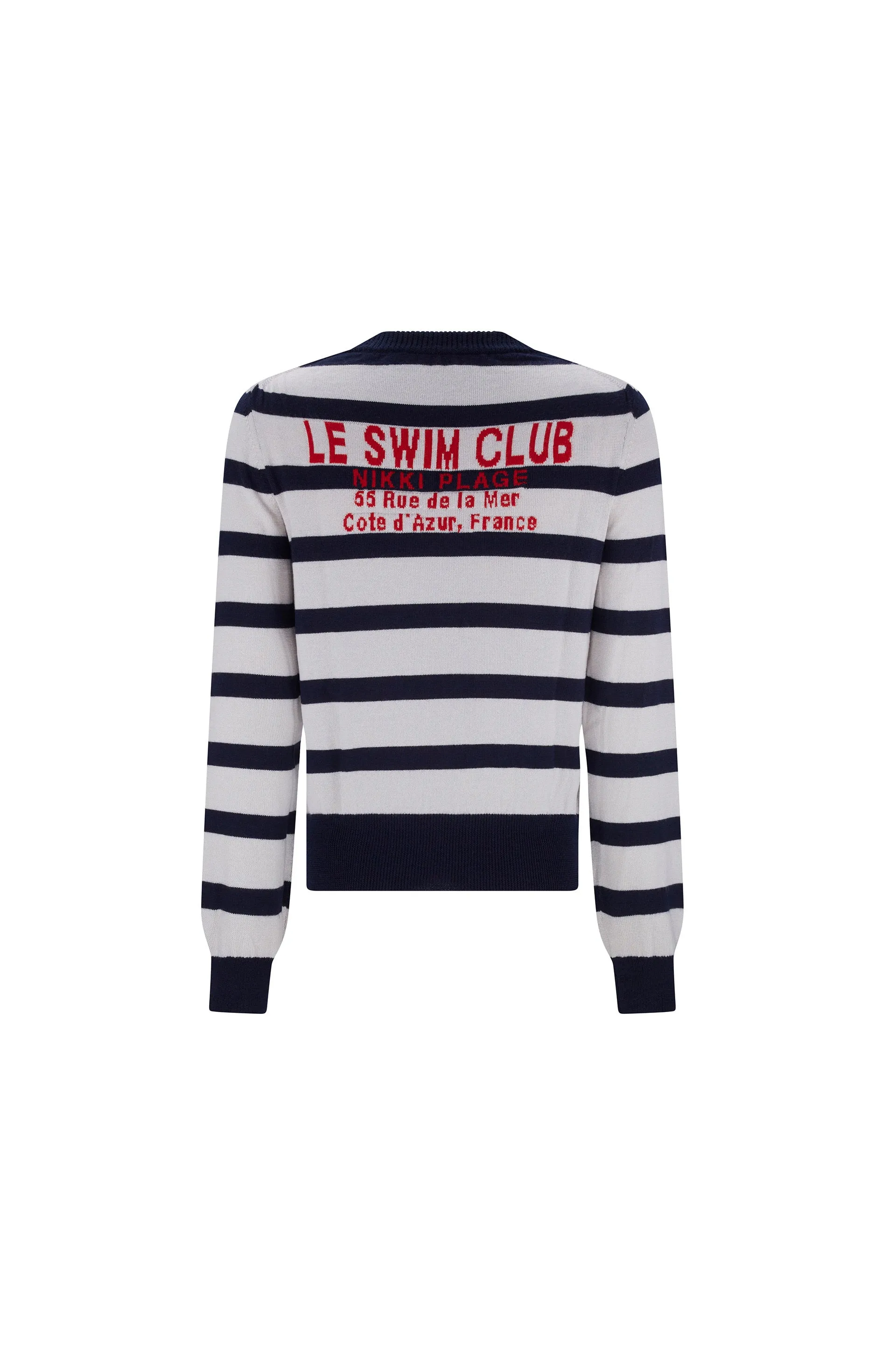 'SWIM CLUB' SHRUNKEN PULLOVER SWEATER