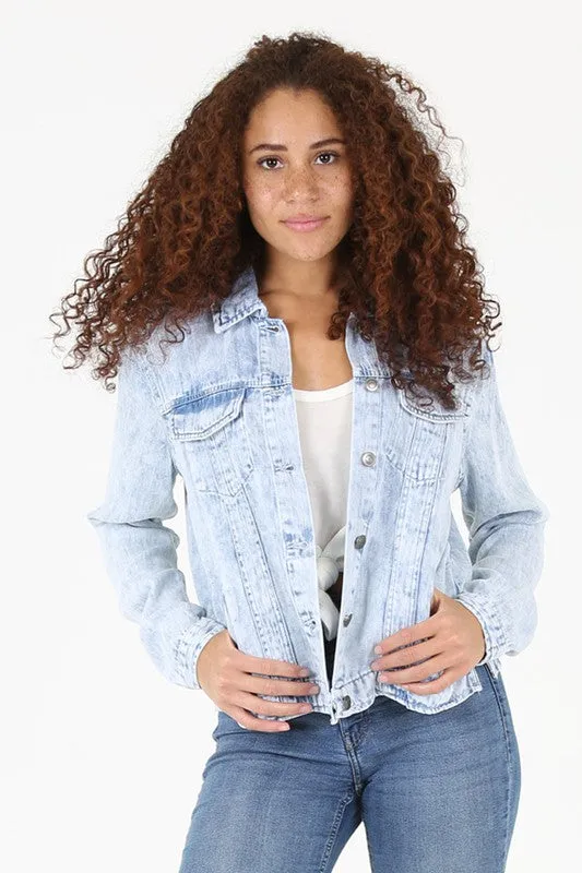 Tencel Acid Wash Denim Jacket