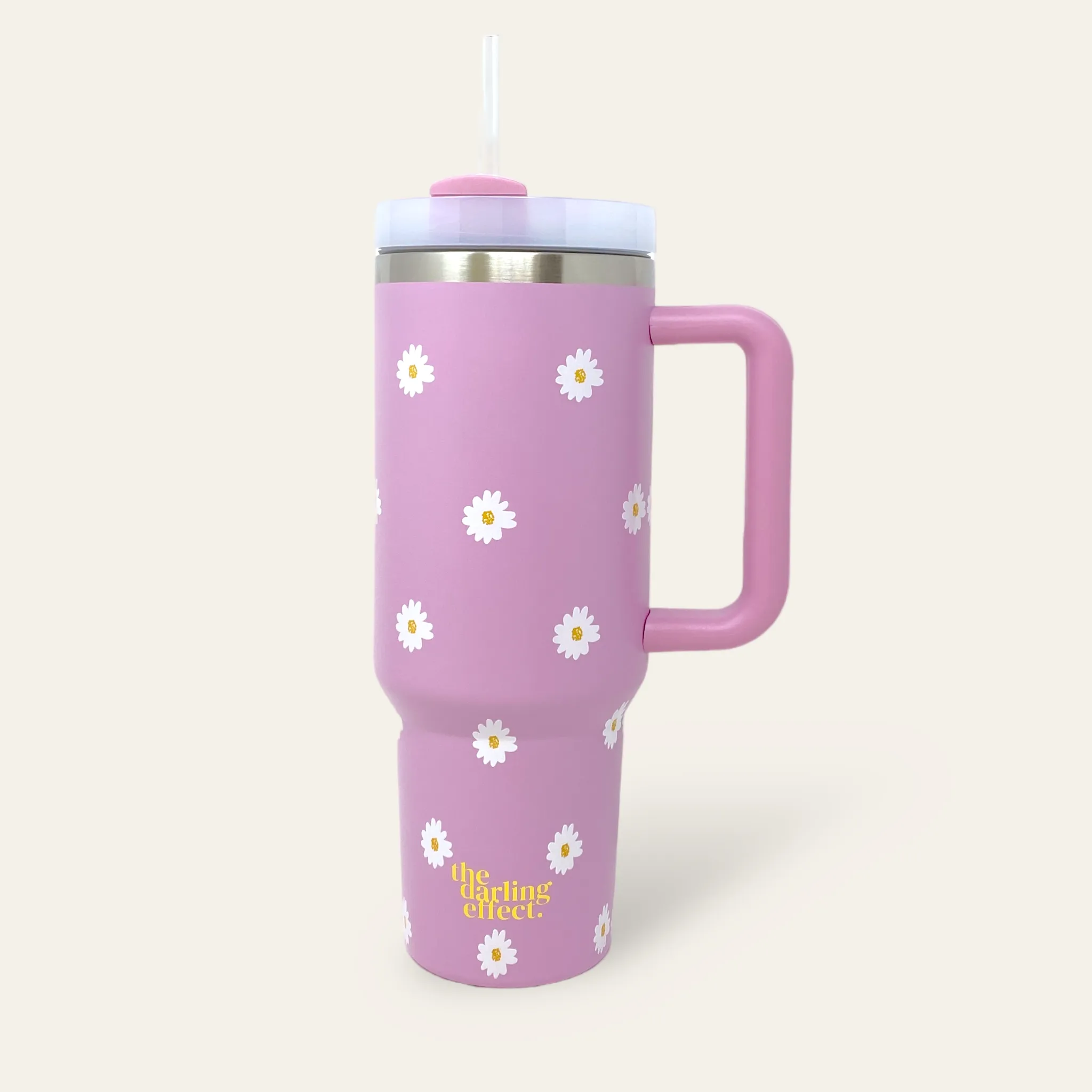 The Darling Effect - 40oz Take Me Everywhere Tumbler - Dancing Daisy Lilac