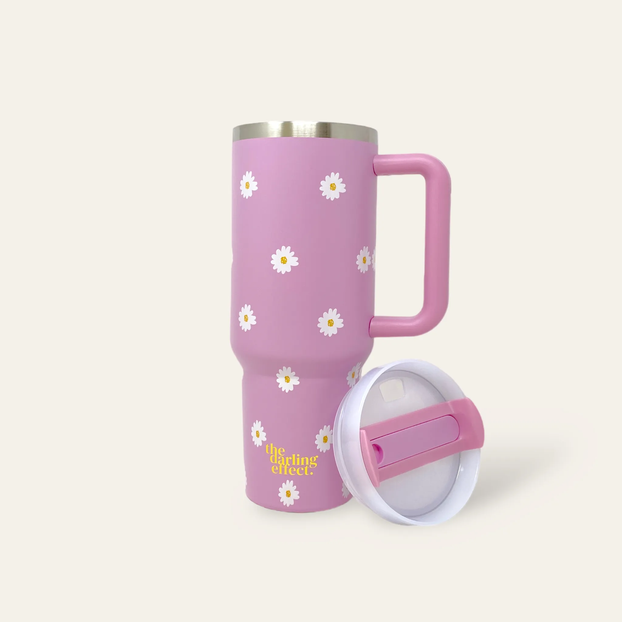 The Darling Effect - 40oz Take Me Everywhere Tumbler - Dancing Daisy Lilac