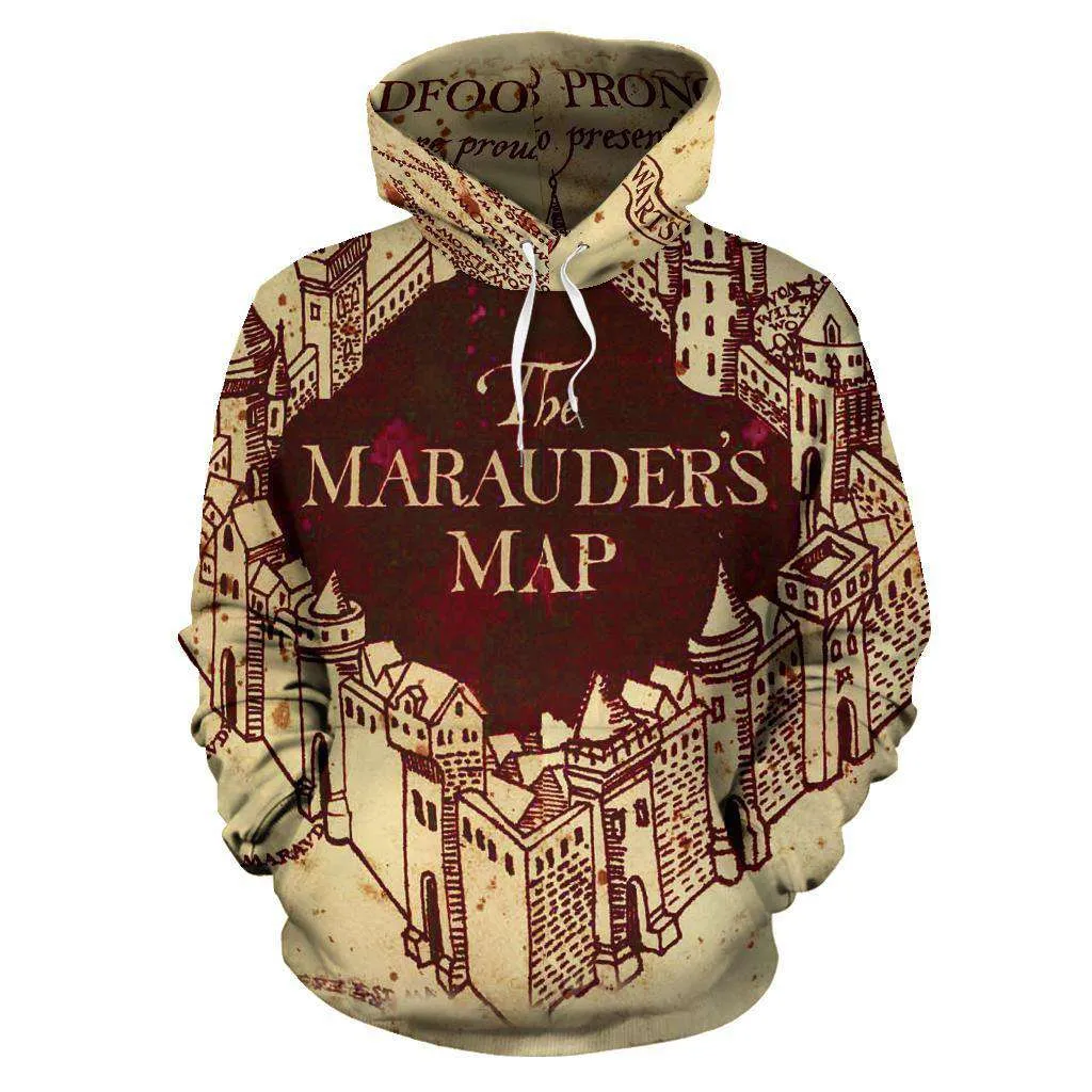 The Marauders Map All Over Print Hoodie