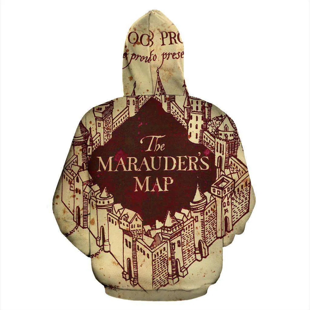 The Marauders Map All Over Print Hoodie