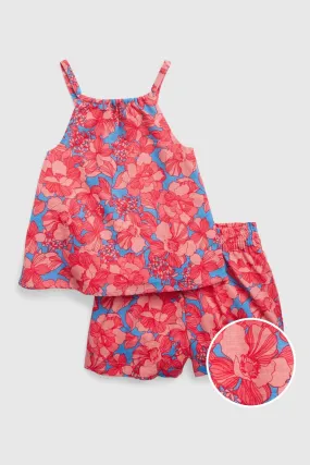 Toddler Linen-Cotton Halter Outfit Set