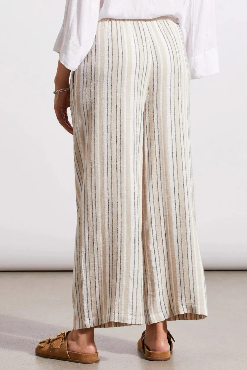 Tribal Oak Stripe Linen Blend Flowy Pants