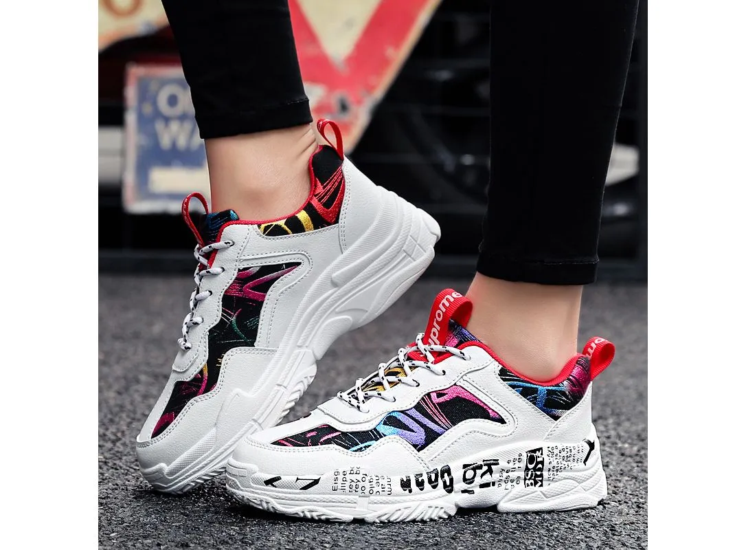 TUINANLE Sneakers Women Summer Woman Casual Fashion Shoes Graffiti Flats Ladies Vulcanized Shoes White Sneakers Zapatos Mujer|Wo