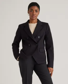 Ultra-Stretch Ponte Double Breasted Blazer