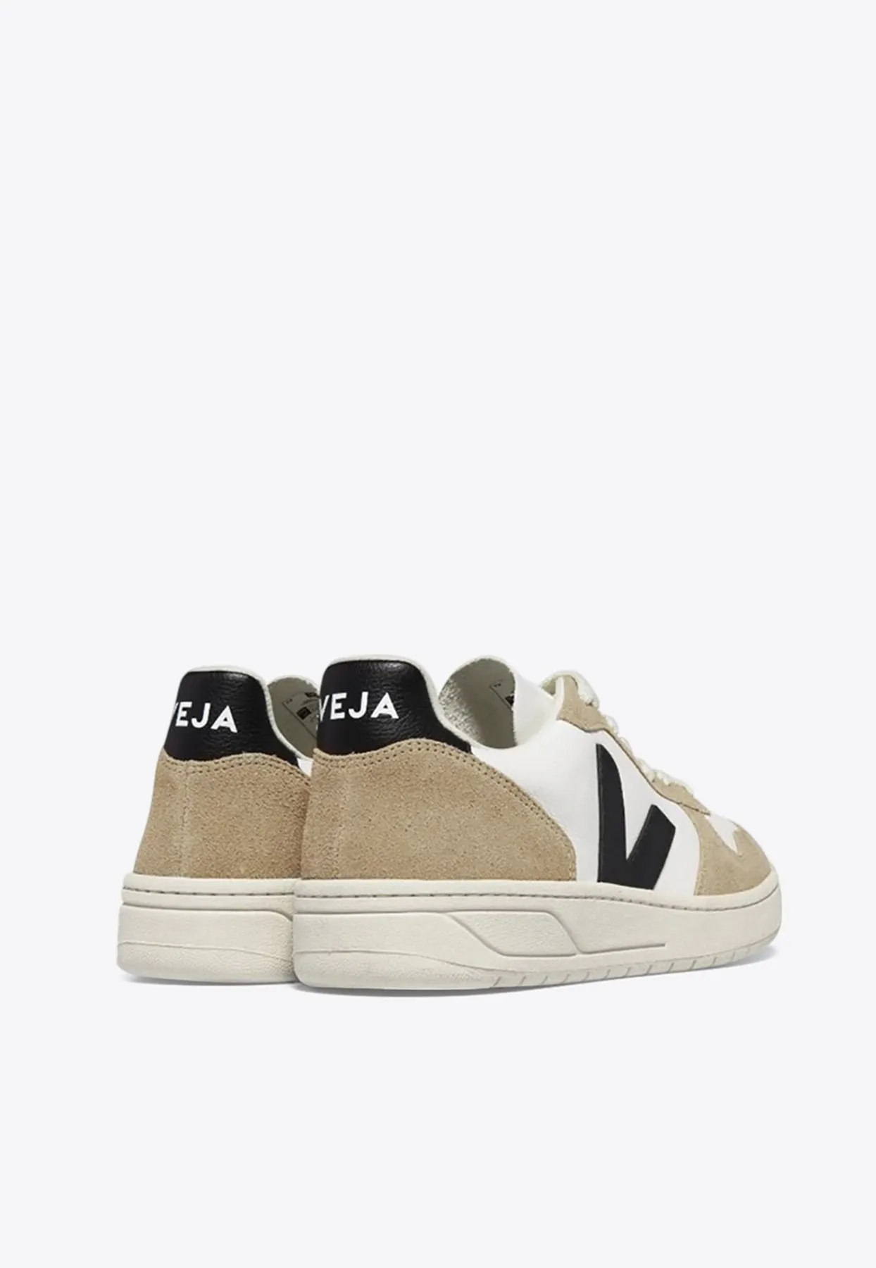 V-10 Leather and Suede Low-Top Sneakers