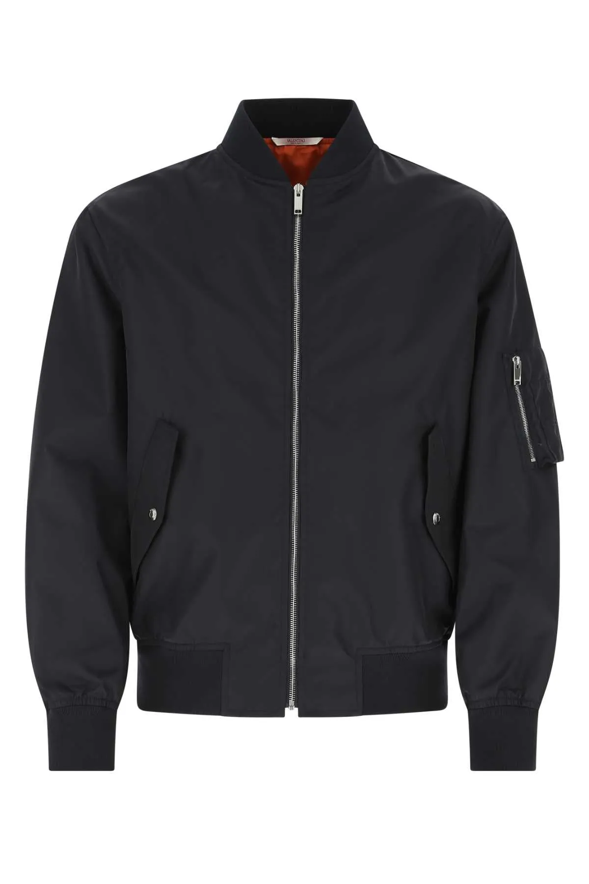 Valentino Logo Printed Zipped Bomber Jacket