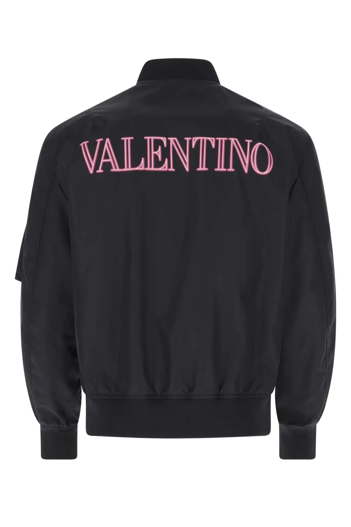 Valentino Logo Printed Zipped Bomber Jacket