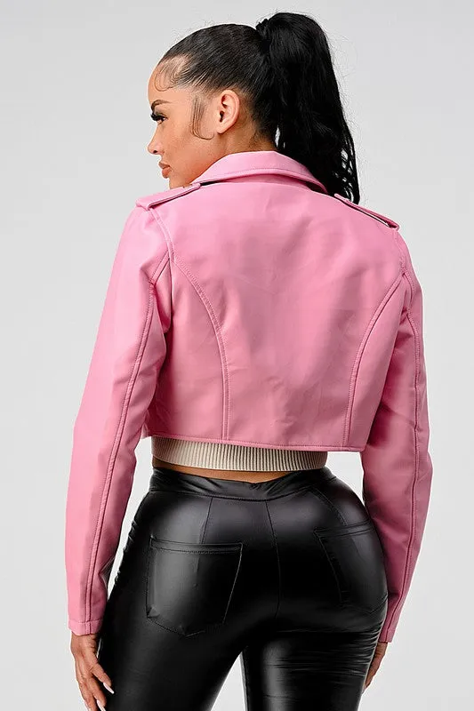 Vegan Leather Moto Jacket