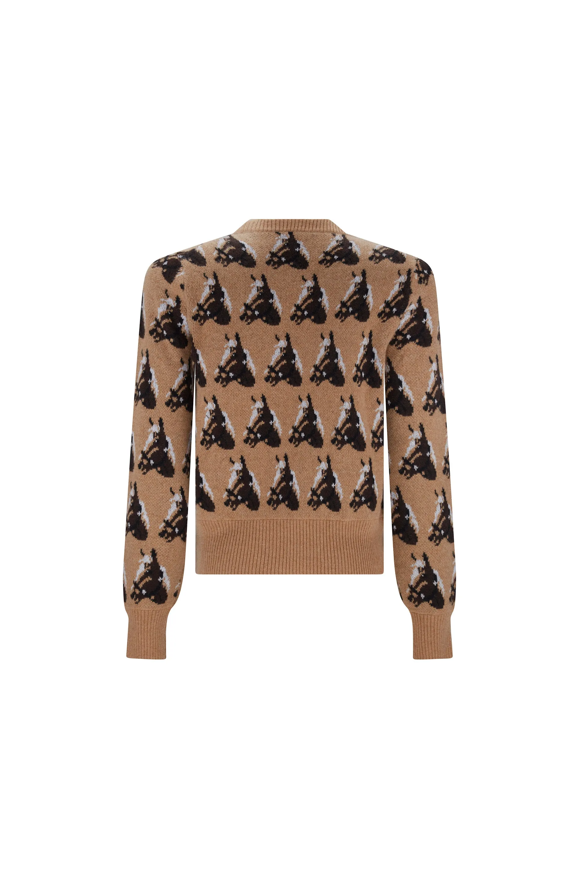 'VERY HORSEY' SHRUNKEN PULLOVER SWEATER