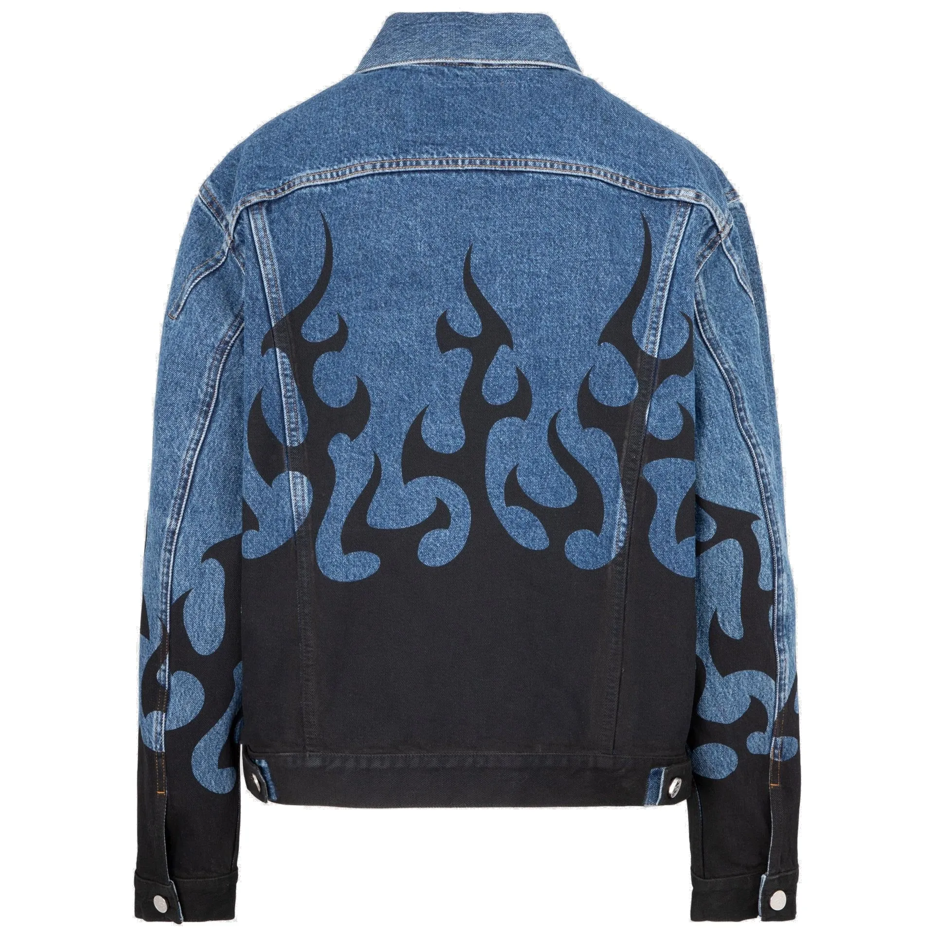 Vetements Flame Print Denim Jacket