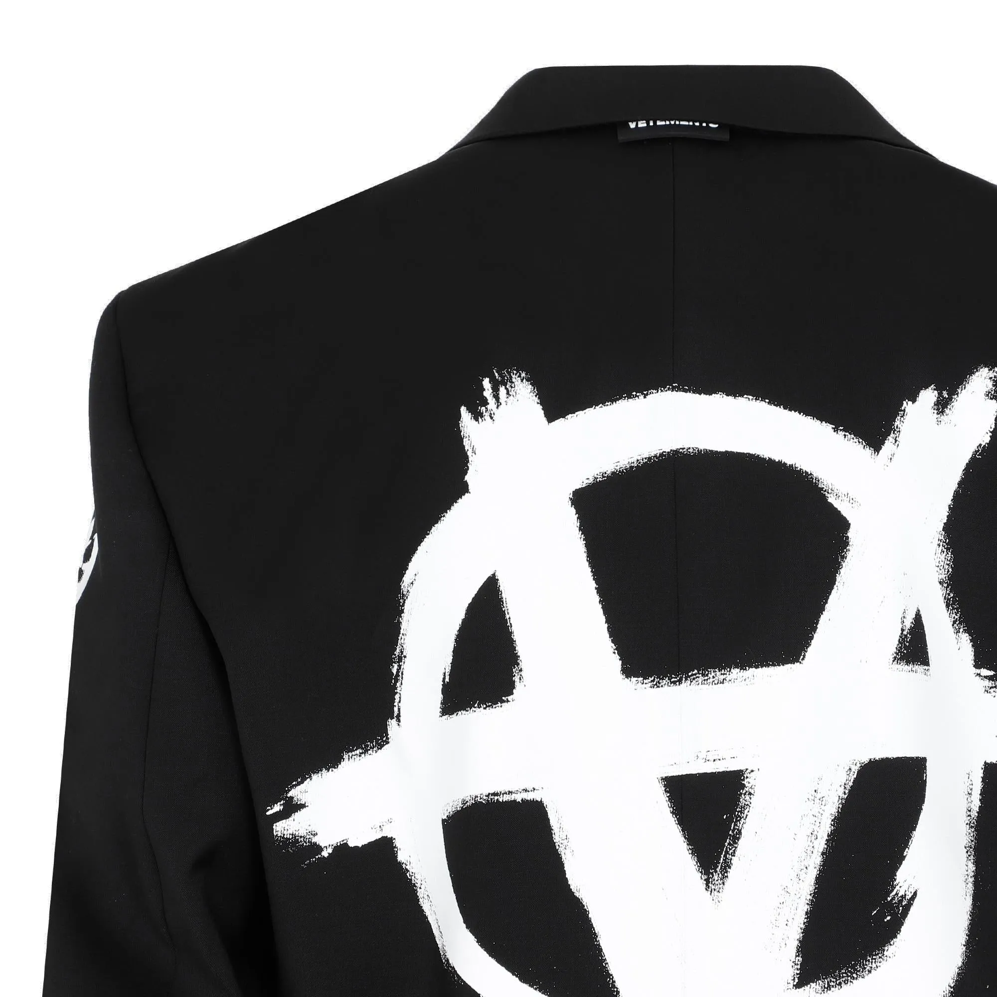 Vetements Gothic Logo Anarchy Single-Breasted Blazer