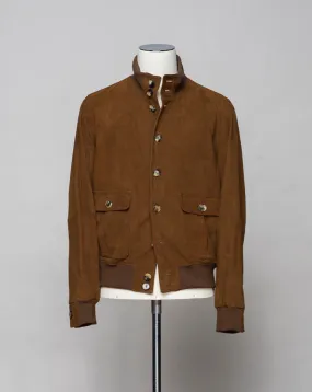 Werner Christ Suede Bomber Jacket / Cognac