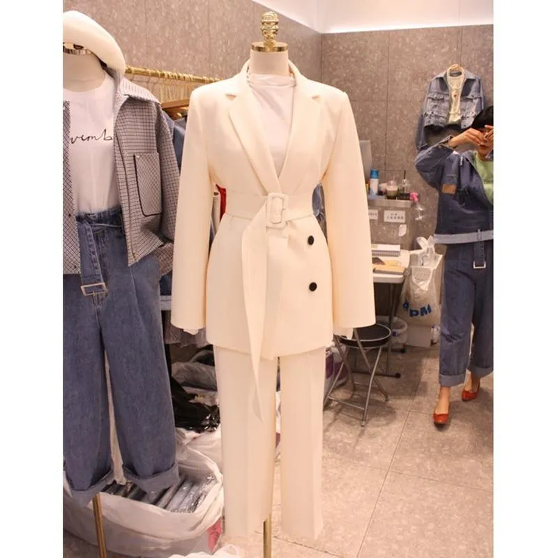 Women Belted Pantsuit