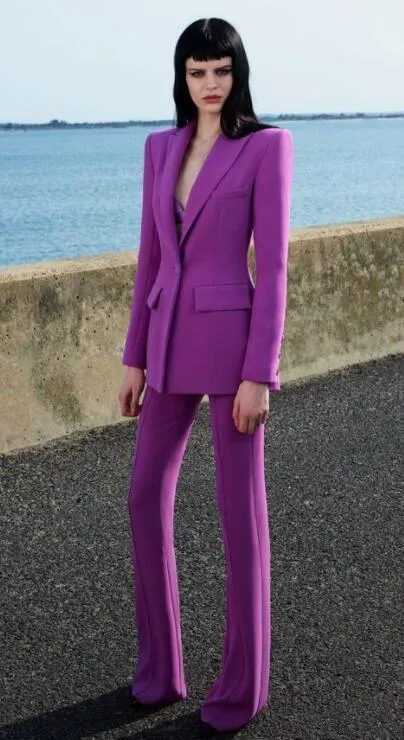 Women Pantsuits - Flared Pants