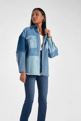 Women's Elan Patchwork Denim Jacket