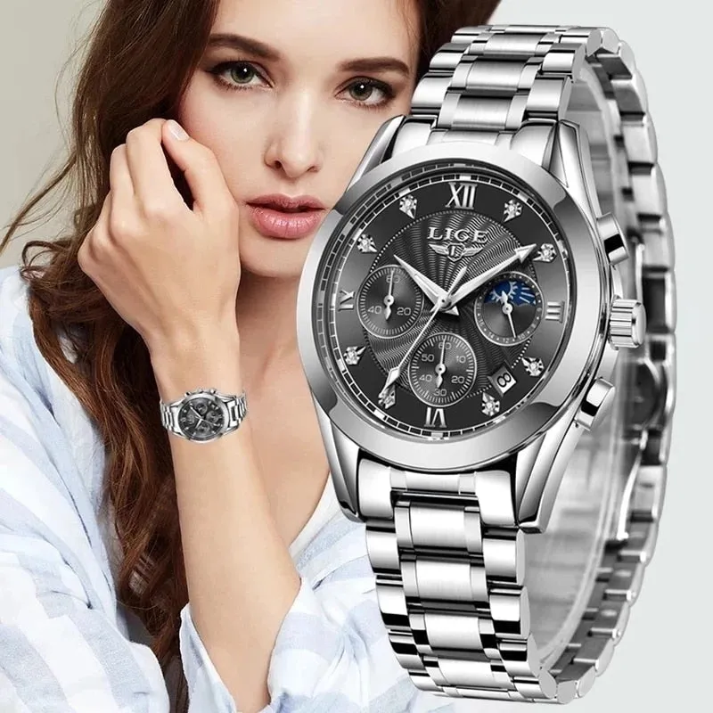 Women's Fashion Casual Creative Complete Calendar Wristwatch