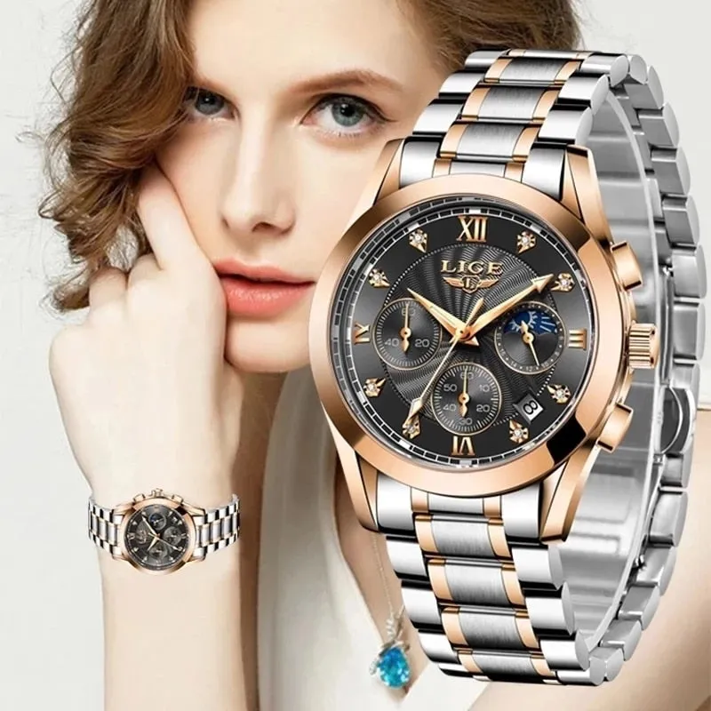 Women's Fashion Casual Creative Complete Calendar Wristwatch