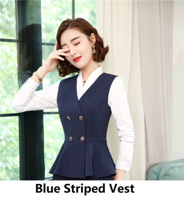 Women's Novelty Striped Formal Office Lady Style Business Suits