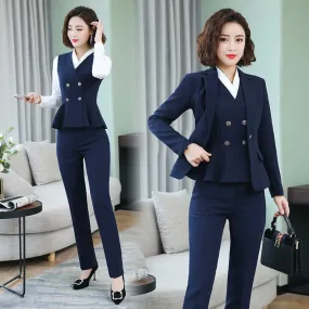 Women's Novelty Striped Formal Office Lady Style Business Suits