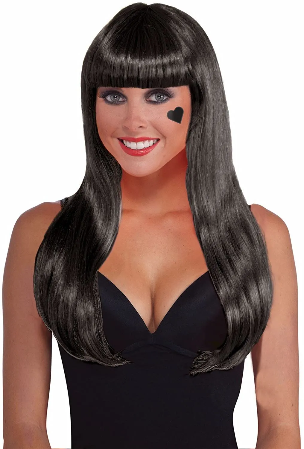 Women's Sassy Long Wig w/Bangs Costume Accessory