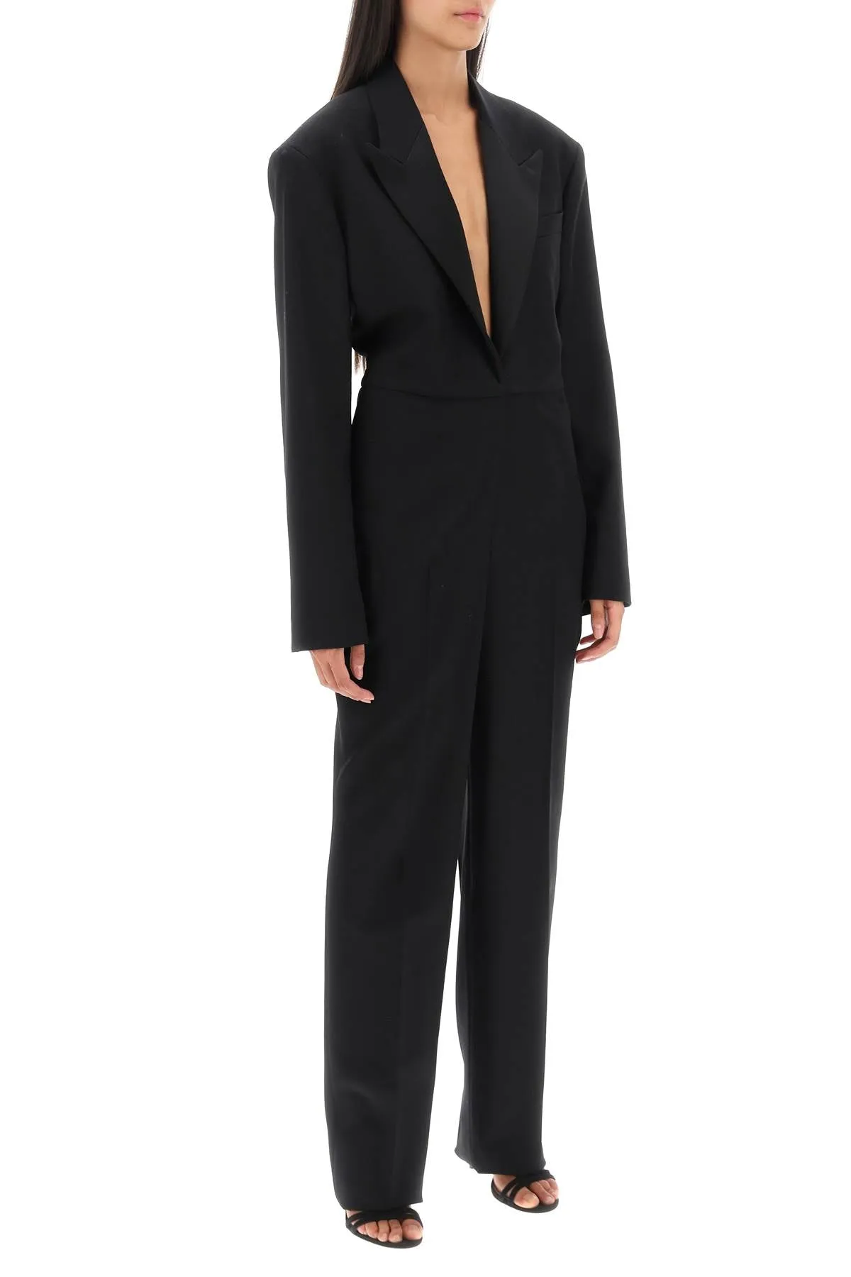 Wool Tuxedo Jumpsuit