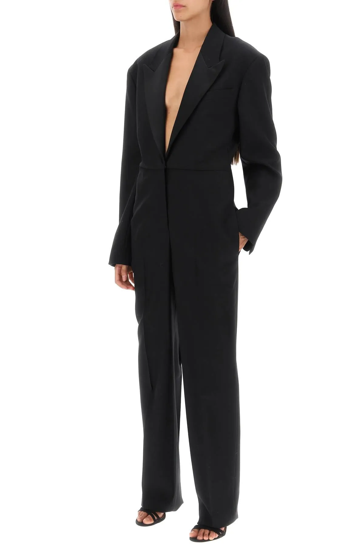 Wool Tuxedo Jumpsuit