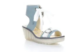 YAJE301FLY Pale Blue/Offwhite Ankle Strap Sandals