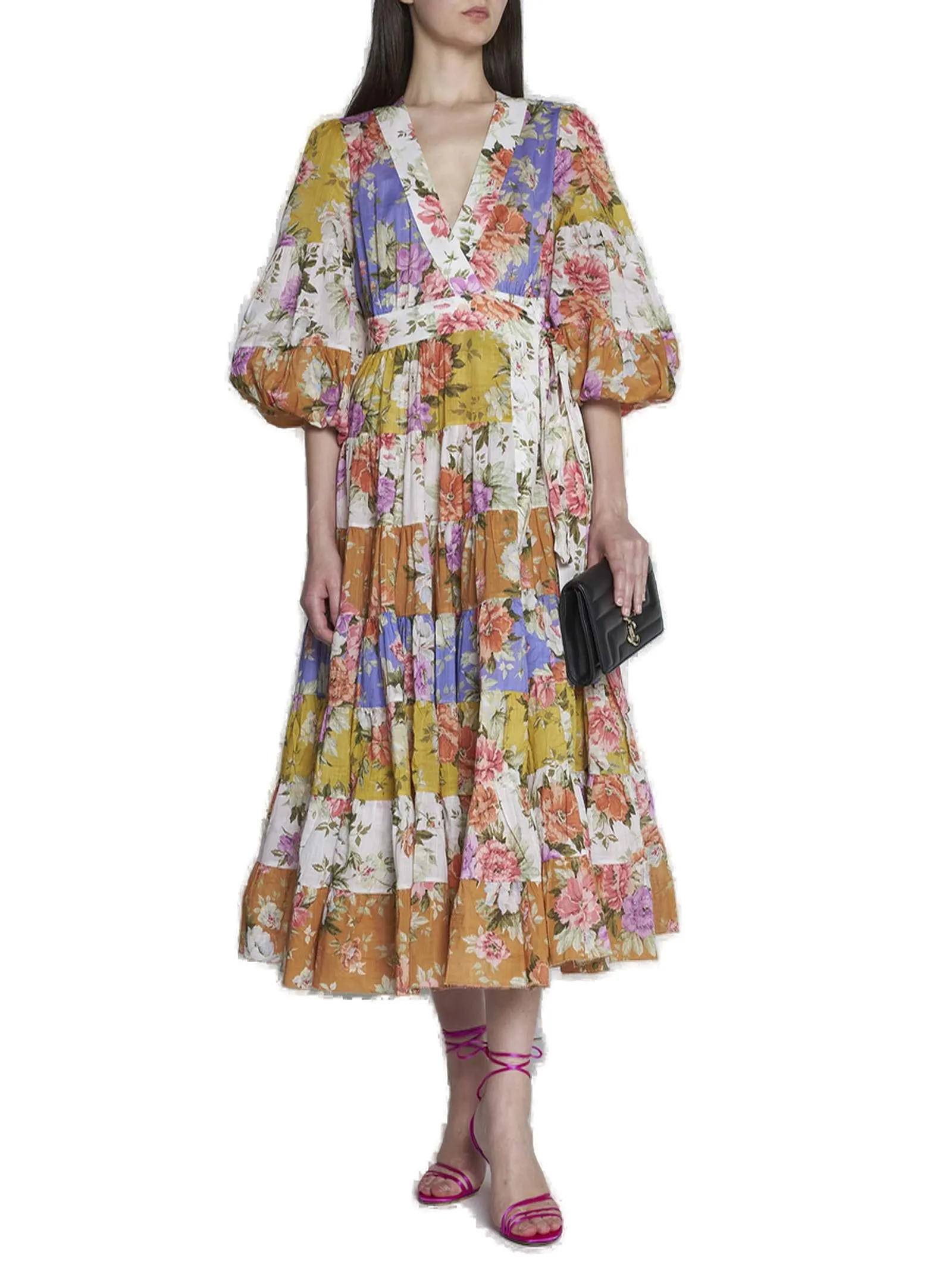 Zimmermann Floral Printed Wrap Dress